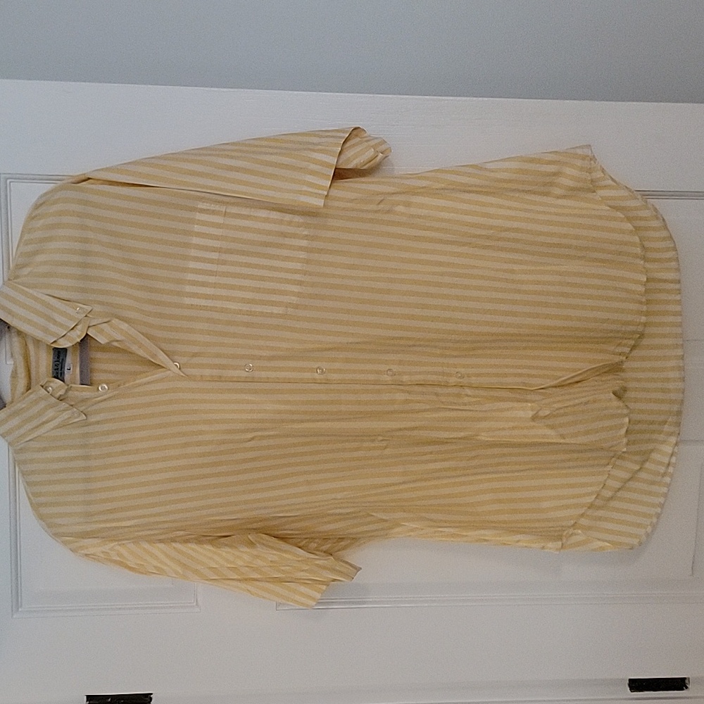 Vintage Yellow Striped Men's Shirt